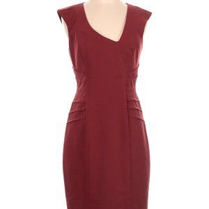 Black Halo Burgundy Midi Dress